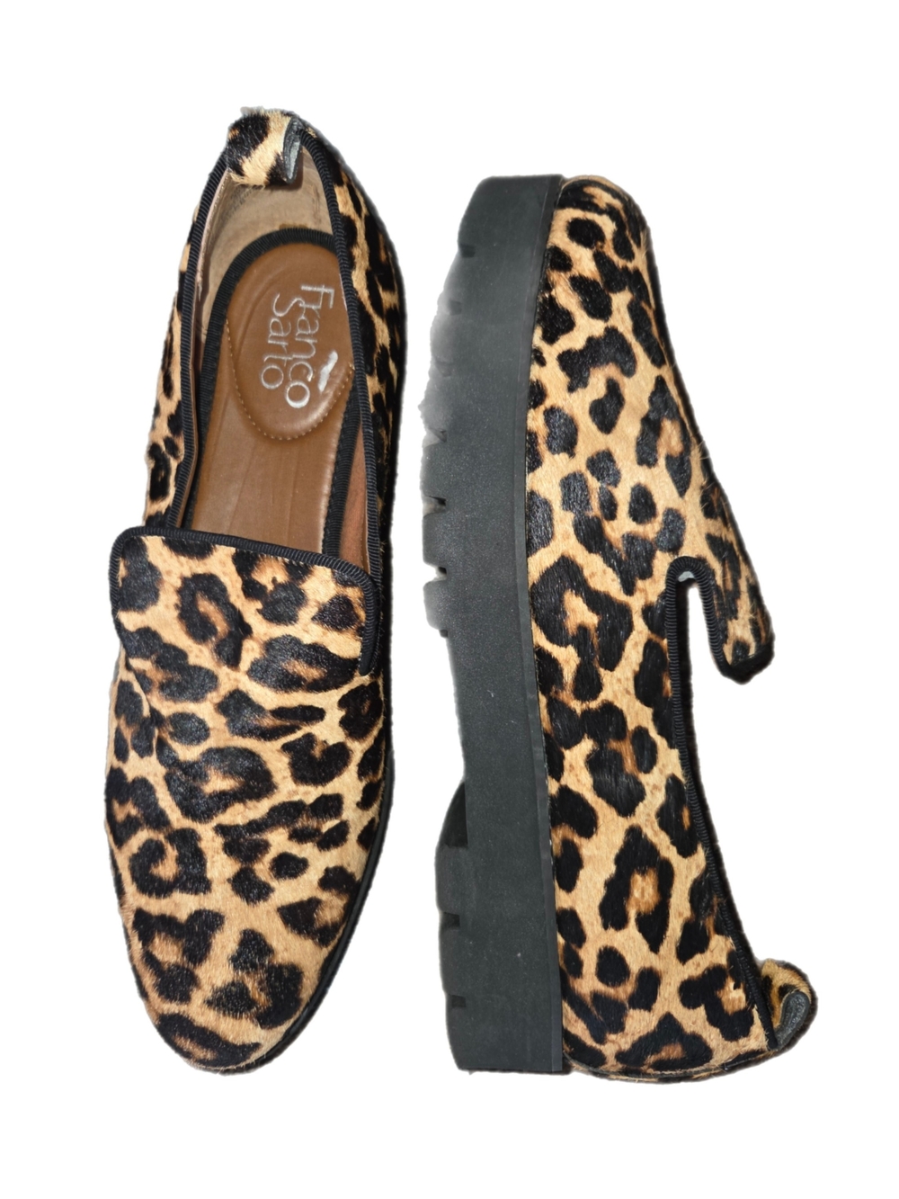 Franco Sarto Brice ⁸Leopard Print Slip-On Loafer - Tan/Black